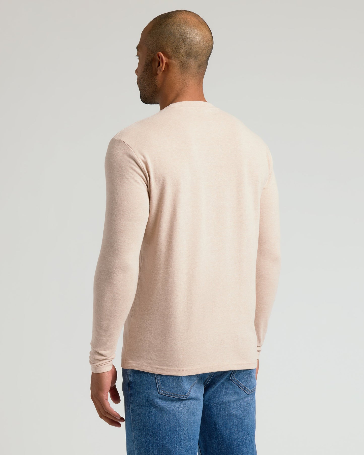 Heather Camel Classic Long Sleeve Crew Neck