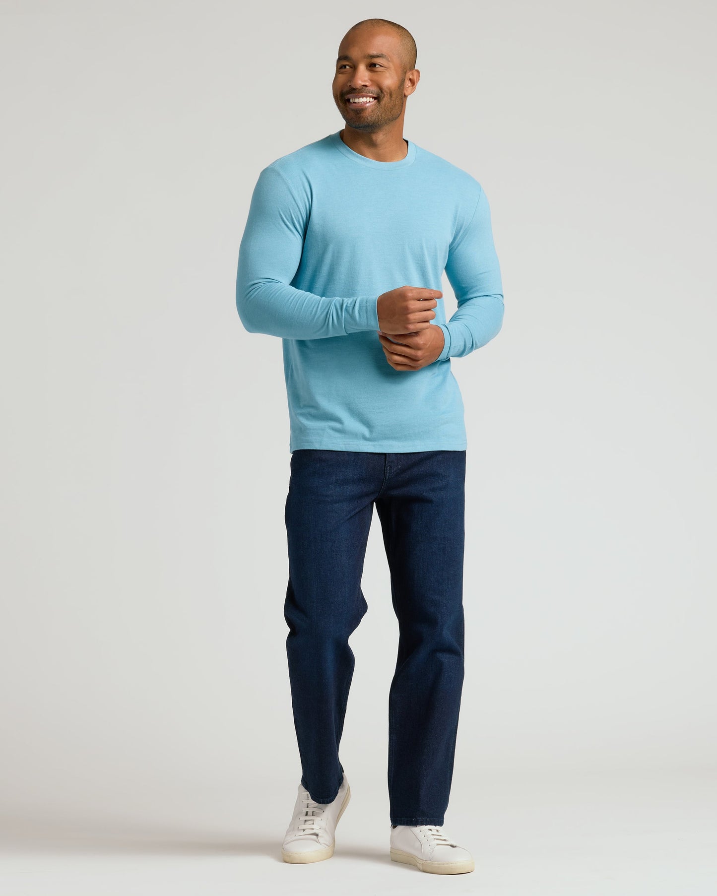 Heather Voyager Classic Long Sleeve Crew Neck