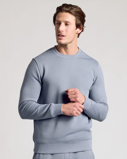 Dusty Blue Pullover Fleece Crew & Jogger 2-Pack