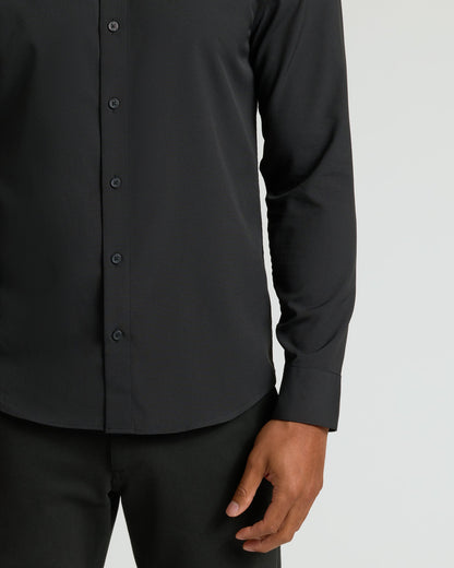 All Black Long Sleeve Performance Dress Shirt 2-Pack