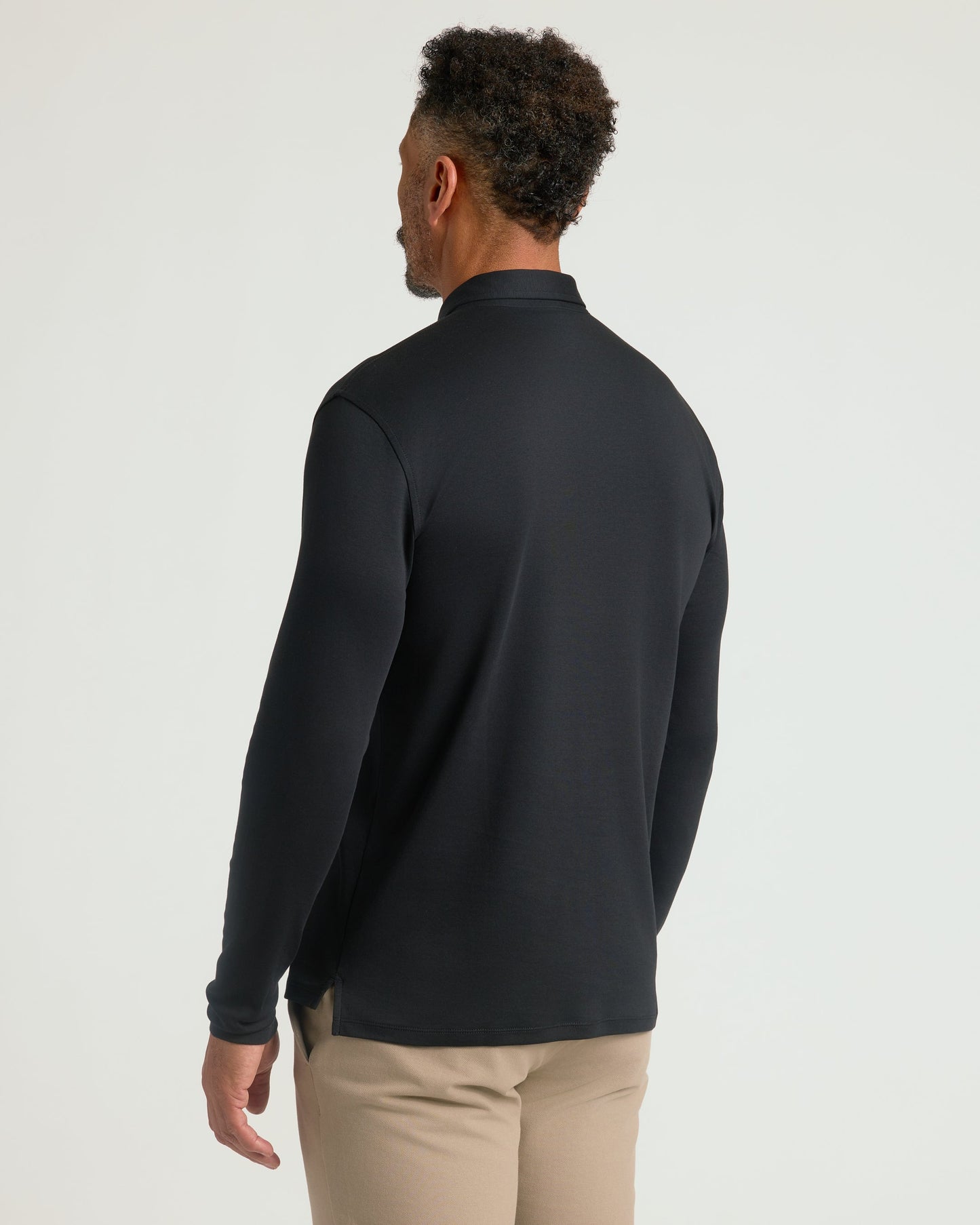 All Black Long Sleeve Premium Pima Polo 3-Pack