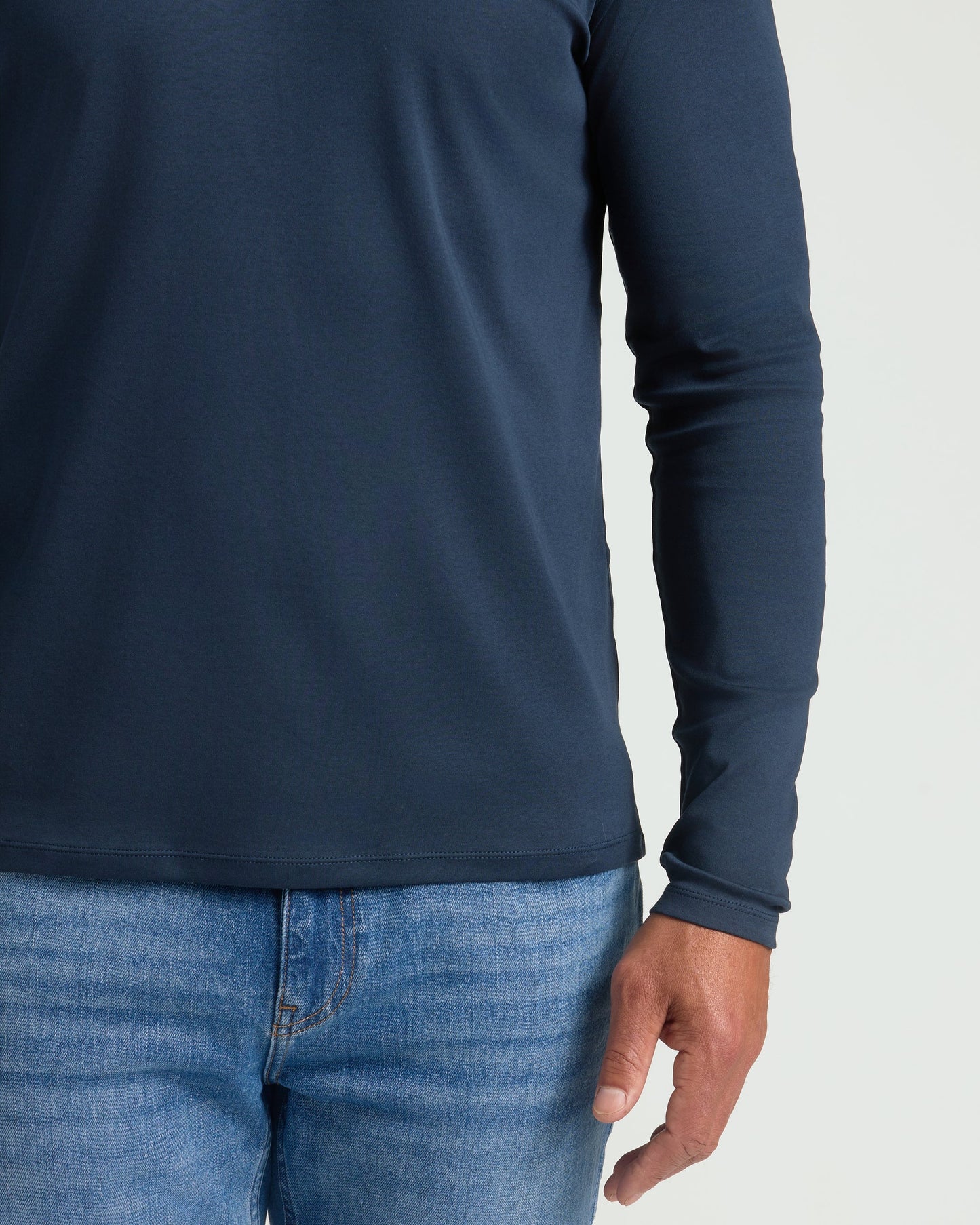 Navy Long Sleeve Premium Pima Polo
