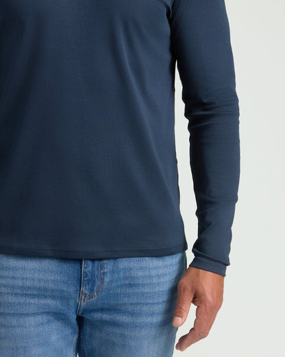 Navy Long Sleeve Premium Pima Polo