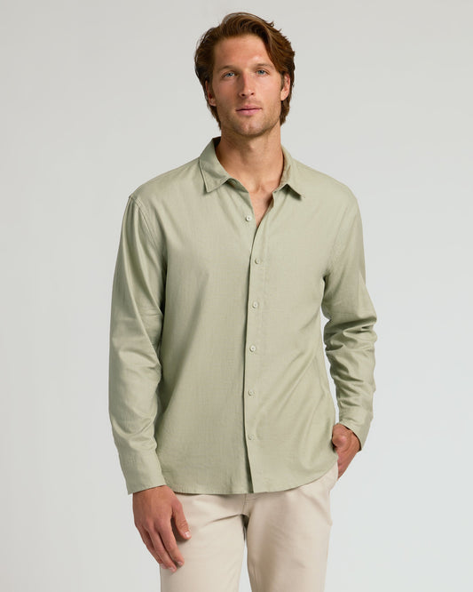 Mossy Oak Long Sleeve Linen Shirt