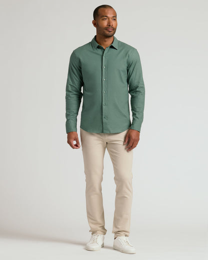 Moss Long Sleeve Linen Shirt