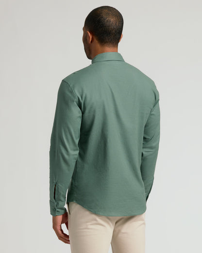 Moss Long Sleeve Linen Shirt
