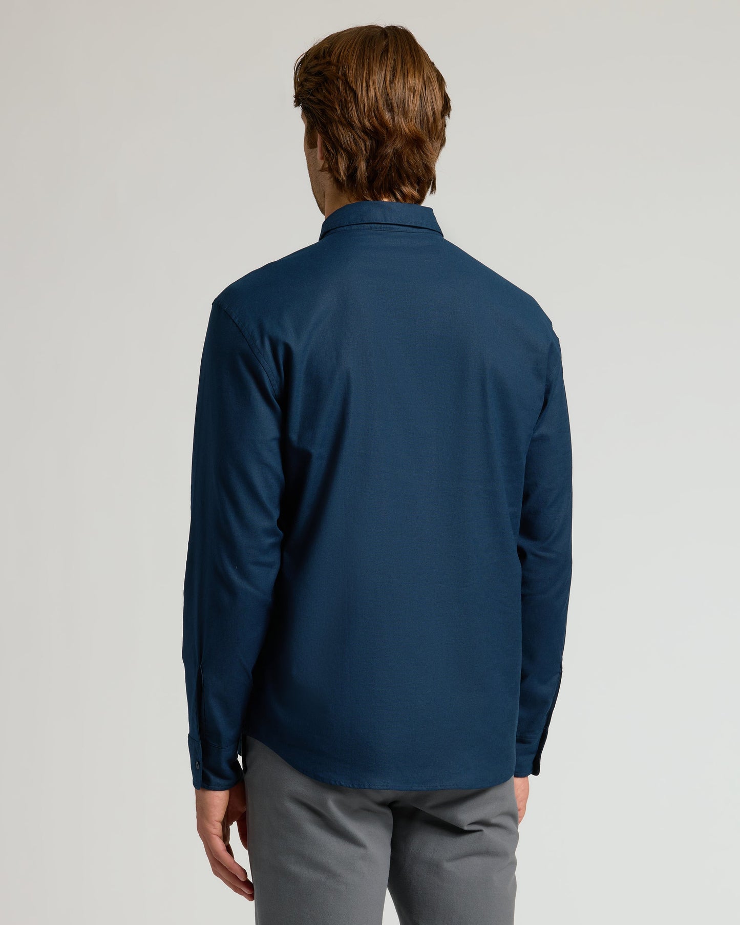 Navy Long Sleeve Linen Shirt
