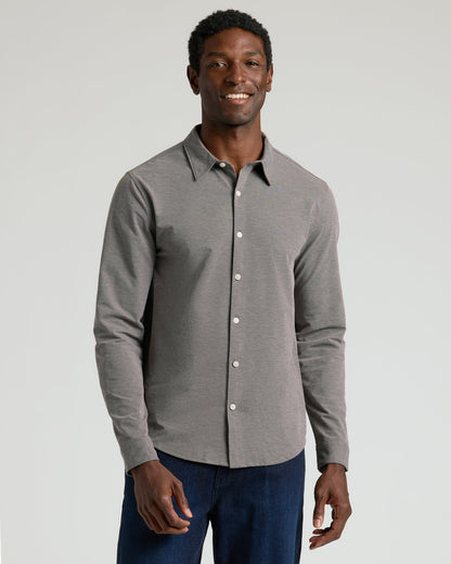 Oak & Blue Standard Long Sleeve Modern Knit Oxford 2-Pack