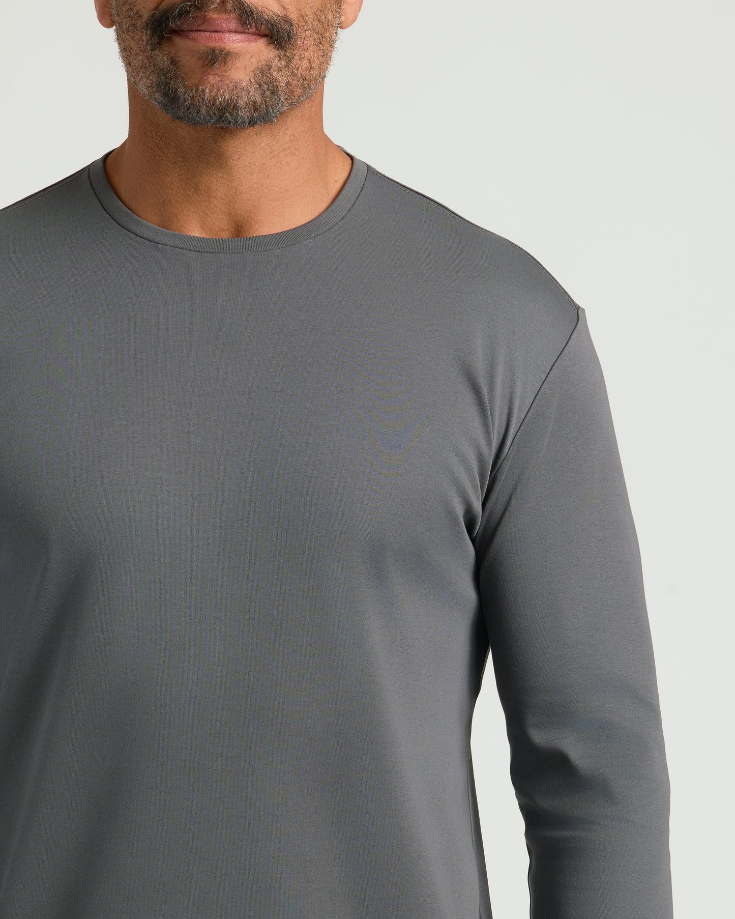 Carbon Premium Pima Long Sleeve Crew