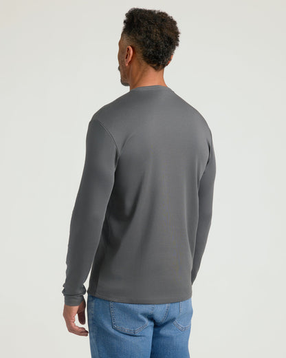 Black & Carbon Premium Pima Long Sleeve Crew 2-Pack