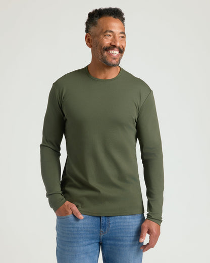 Premium Pima Long Sleeve Crew 4-Pack