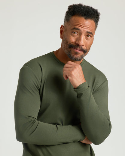 Premium Pima Long Sleeve Crew 4-Pack