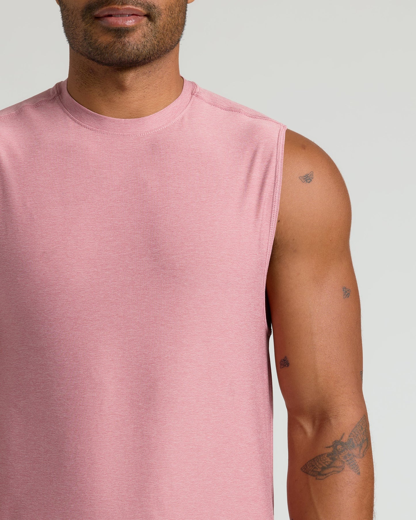Quartz Rose Sleeveless Active Muscle Tee