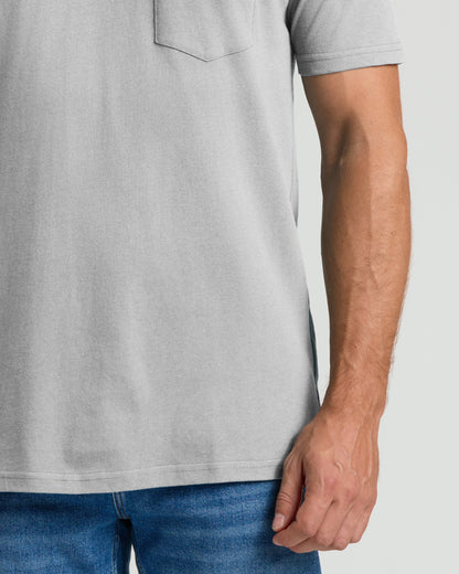 Heather Gray Pocket Crew Tee