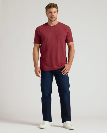 Claret Pocket Crew Tee
