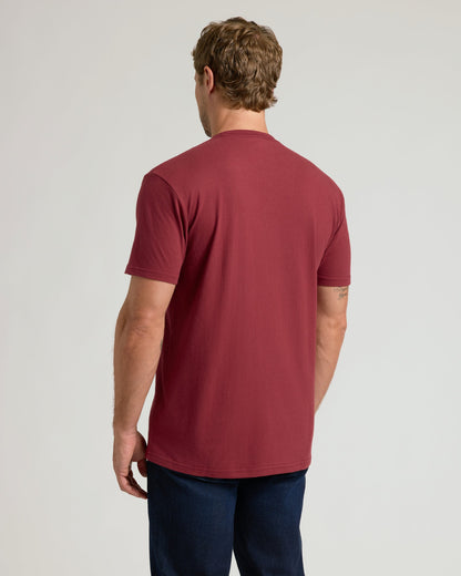 Claret Pocket Crew Tee