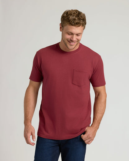 Claret Pocket Crew Tee