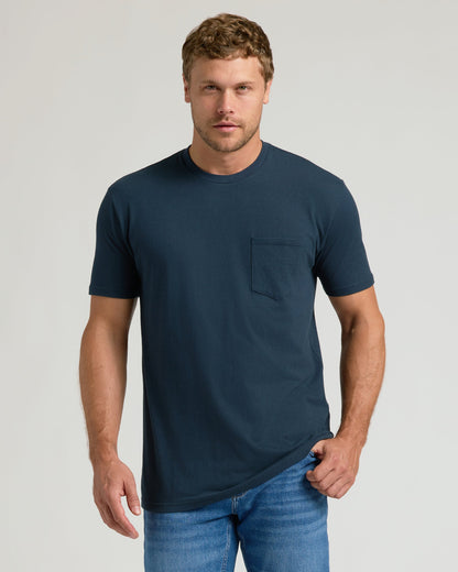 Navy Pocket Crew Tee