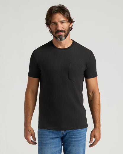 All Black Heavyweight Pocket Crew 3-Pack