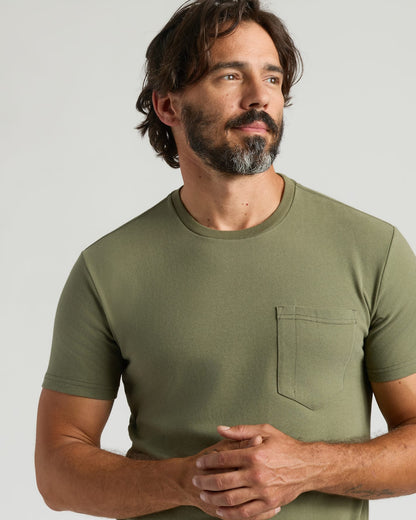 Military Green Heavyweight Pocket Crew