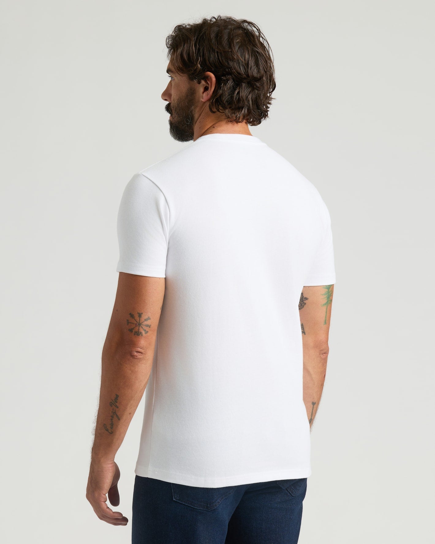 All White Heavyweight Pocket Crew Neck 6-Pack