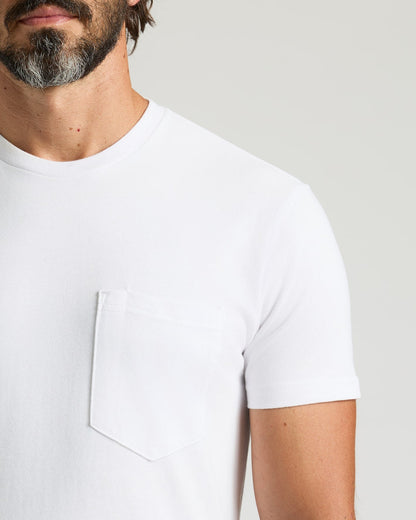All White Heavyweight Pocket Crew Neck 6-Pack
