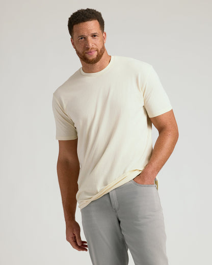 Alabaster Tall Straight Hem Crew Neck T-Shirt