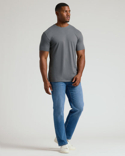 Carbon Tall Straight Hem Crew Neck T-Shirt