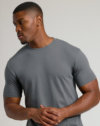 Carbon Tall Straight Hem Crew Neck T-Shirt