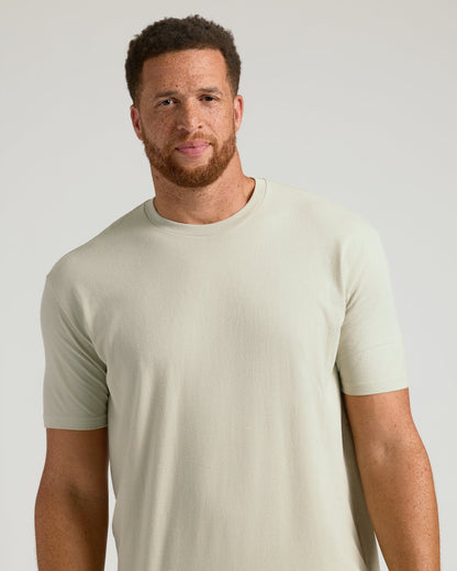 Dark Heather Graystone Tall Straight Hem Crew Neck T-Shirt
