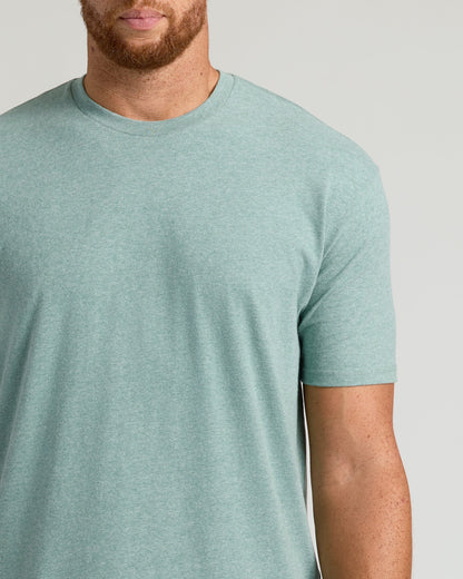 Heather Balsam Tall Straight Hem Crew Neck T-Shirt