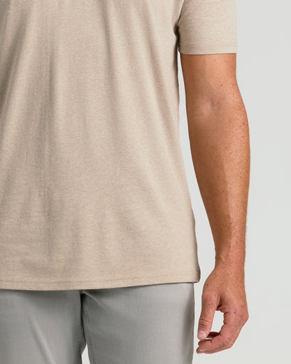 Heather Fennel Tall Straight Hem Crew Neck T-Shirt