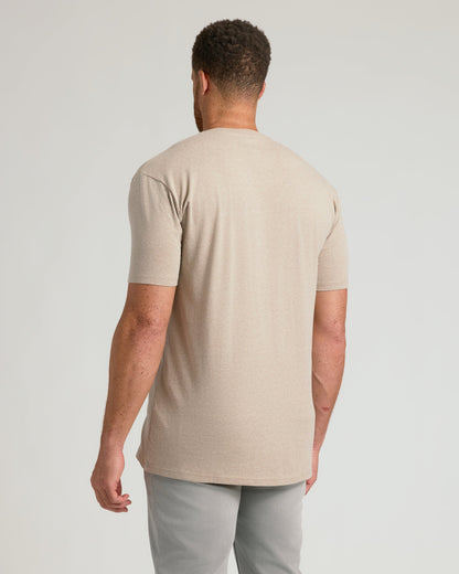 Heather Fennel Tall Straight Hem Crew Neck T-Shirt