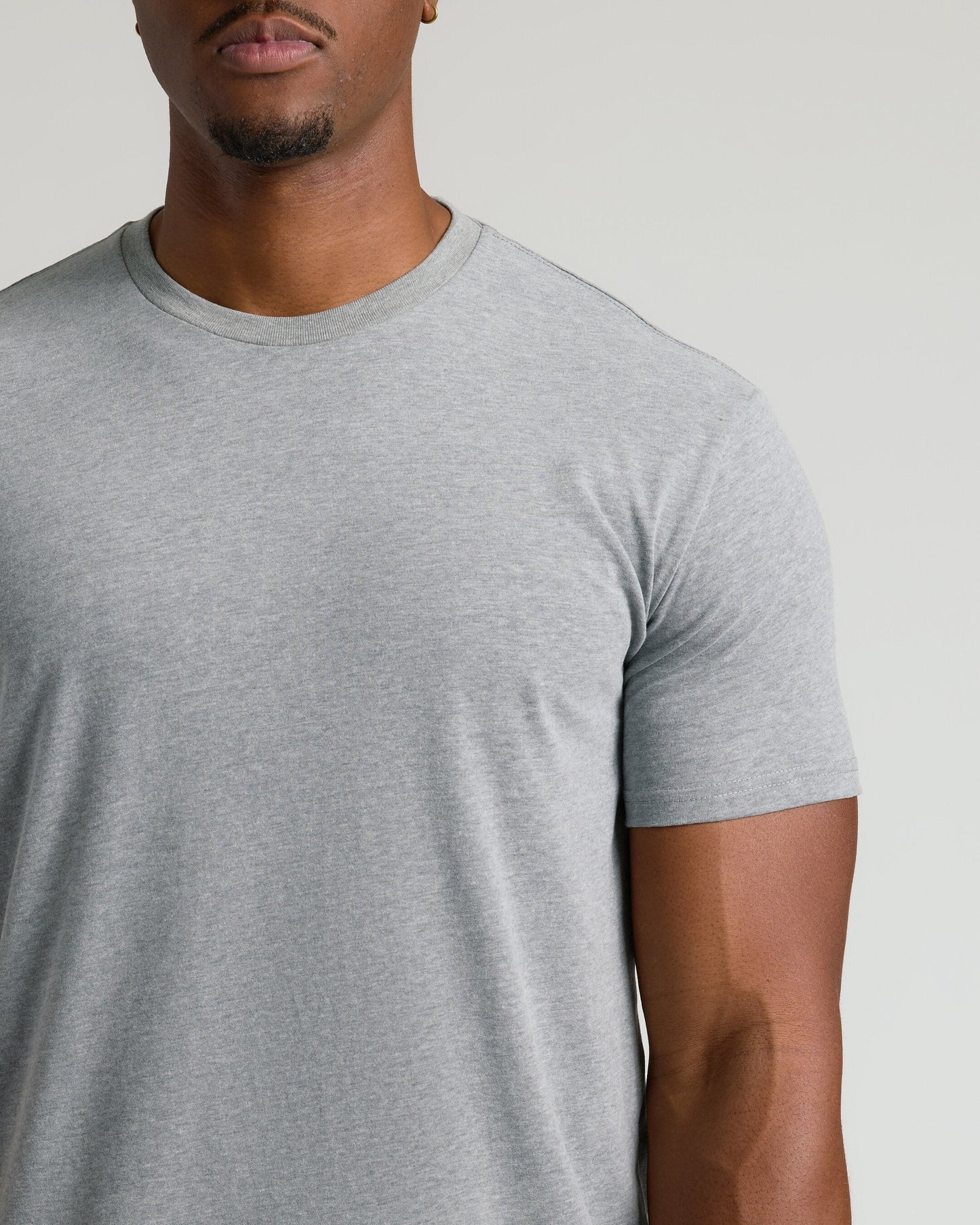 Heather Gray Tall Straight Hem Crew Neck T-Shirt