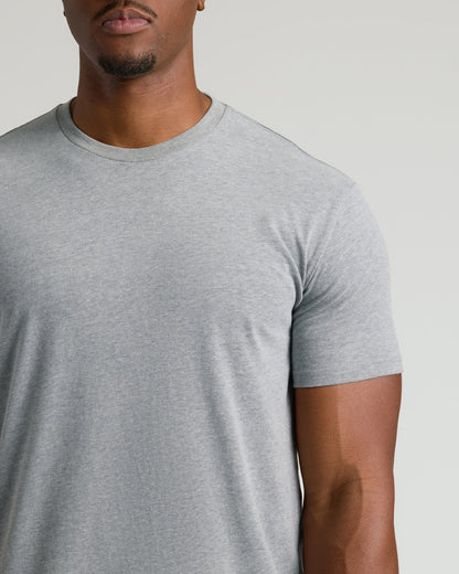 Heather Gray Tall Straight Hem Crew Neck T-Shirt
