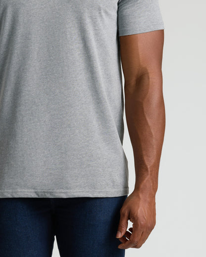 Heather Gray Tall Straight Hem Crew Neck T-Shirt