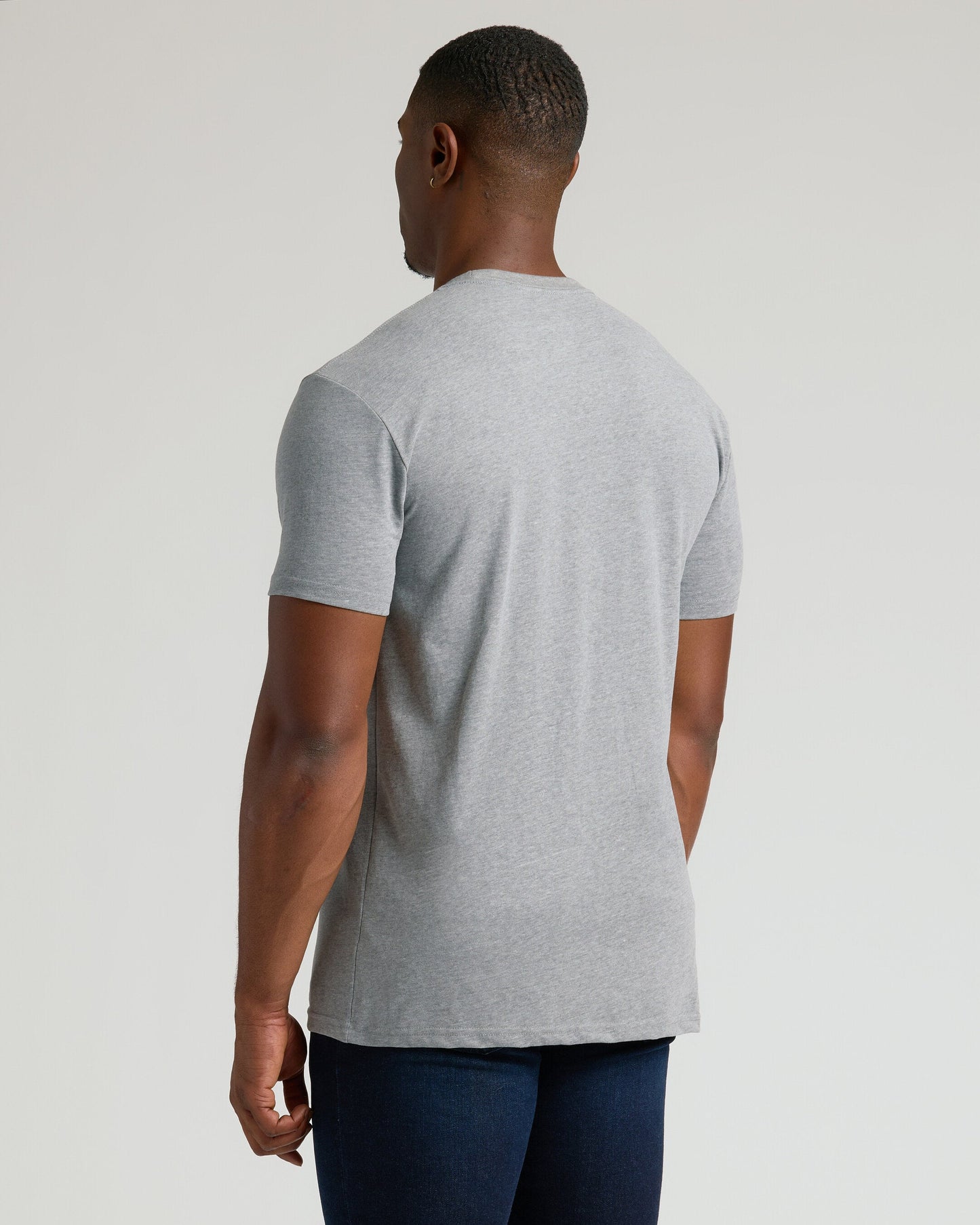 Heather Gray Tall Straight Hem Crew Neck T-Shirt