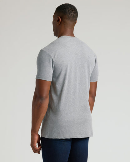 Heather Gray Tall Straight Hem Crew Neck T-Shirt