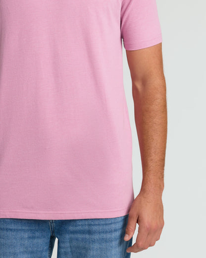 Heather Mauve Tall Straight Hem Crew Neck T-Shirt