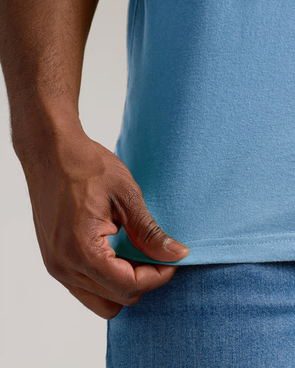 Indigo Tall Straight Hem Crew Neck T-Shirt