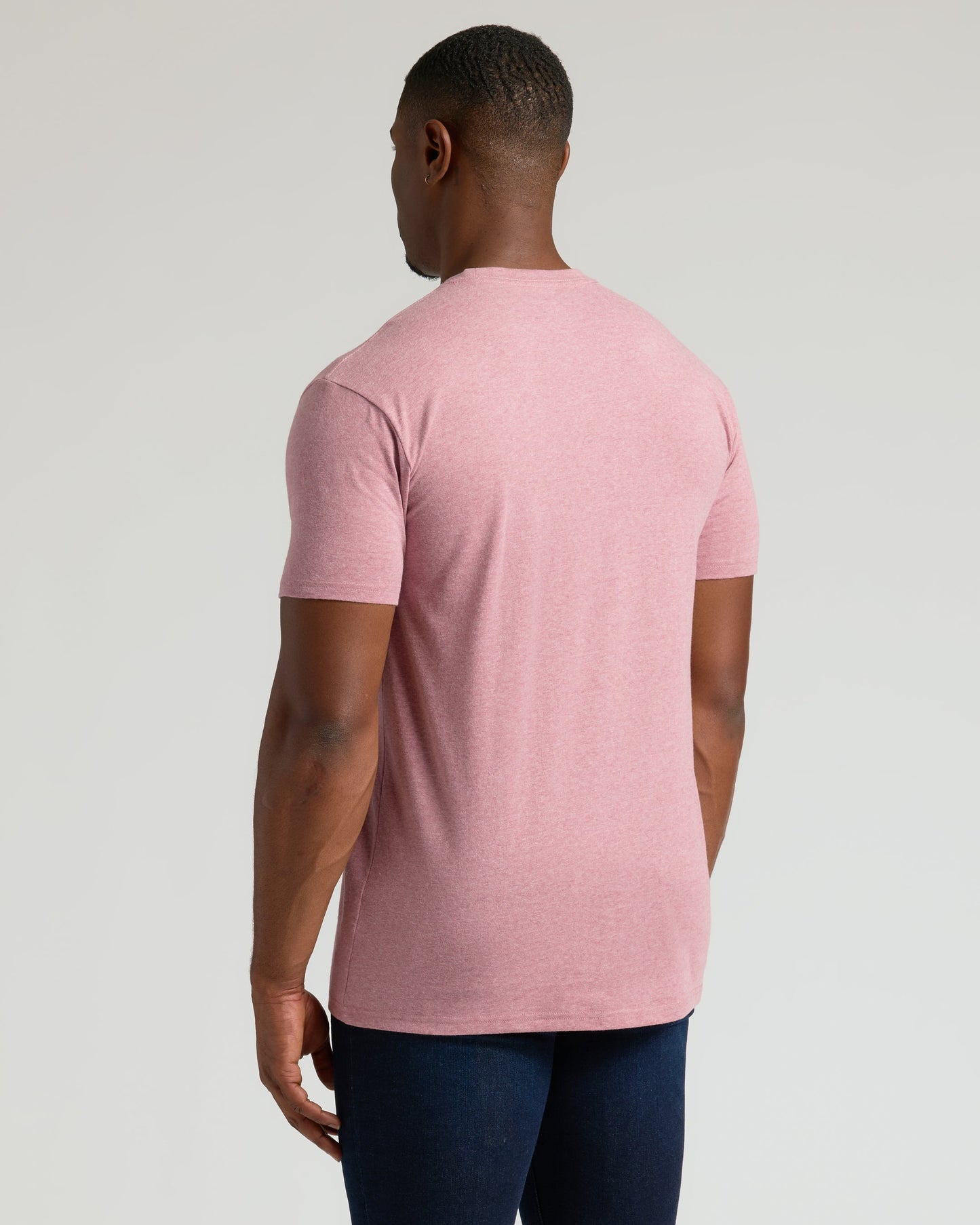 Light Heather Boysenberry Tall Straight Hem Crew Neck T-Shirt