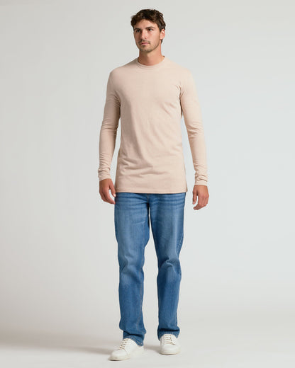 Heather Camel Tall Long Sleeve T-Shirt