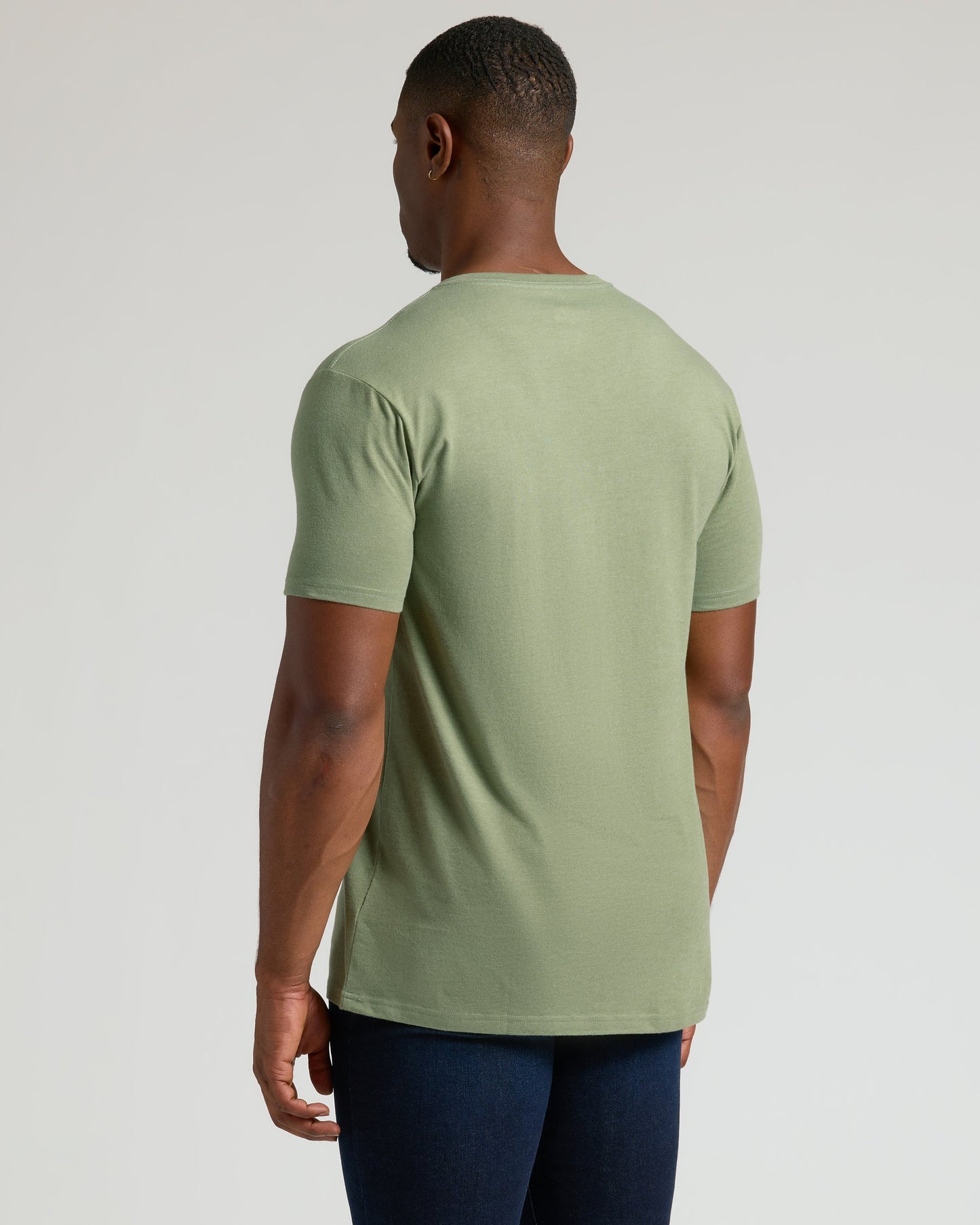 Dark Heather Bay Green Tall Classic V-Neck