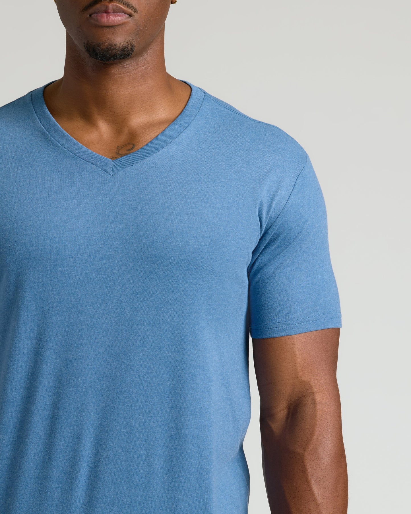 Dark Heather Blue Lake Tall Classic V-Neck