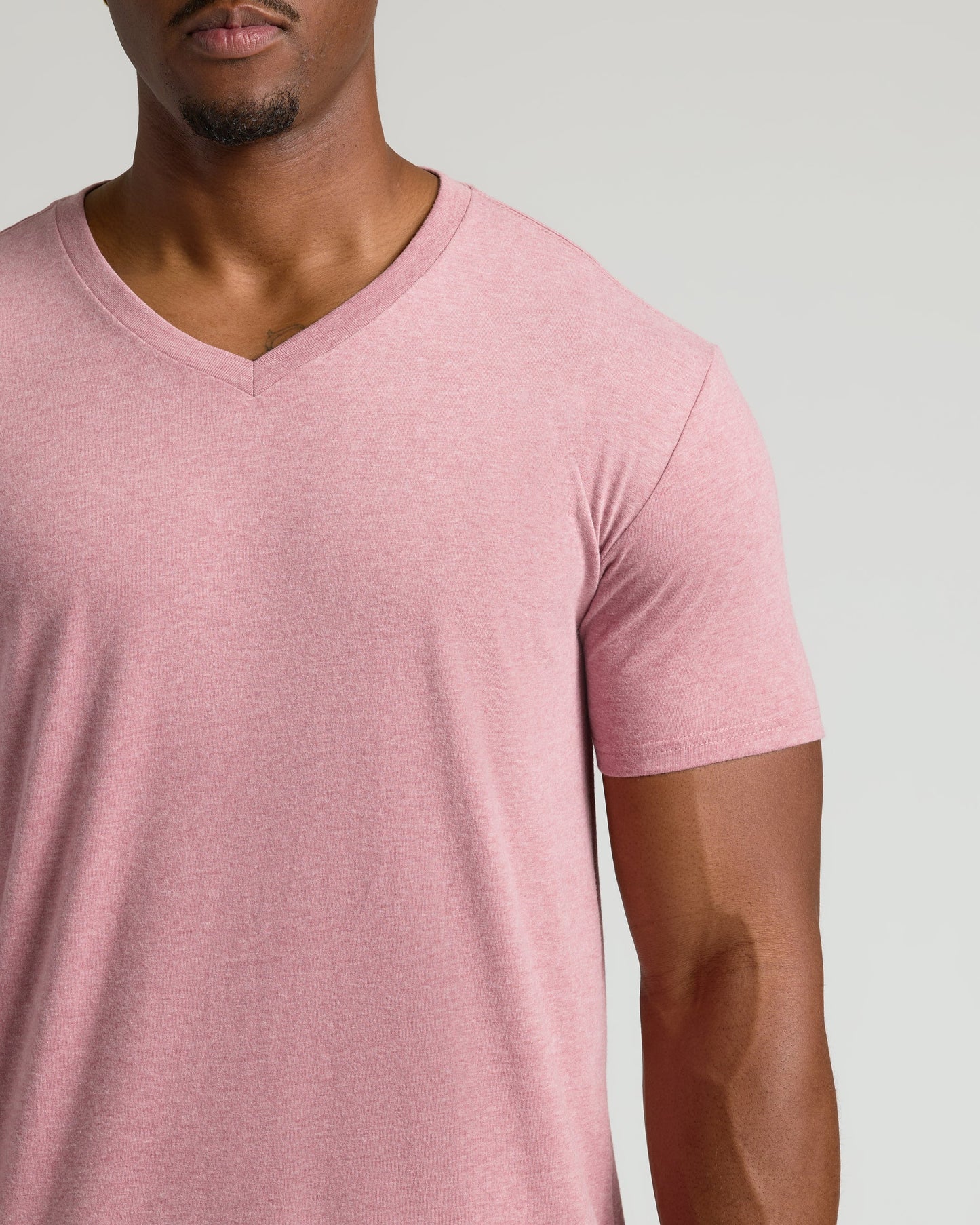 Light Heather Boysenberry Tall Classic V-Neck