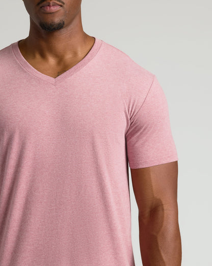 Light Heather Boysenberry Tall Classic V-Neck