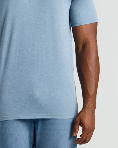 Heather Indigo Tall Short Sleeve Classic V-Neck