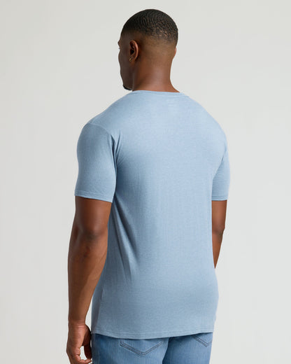 Heather Indigo Tall Short Sleeve Classic V-Neck