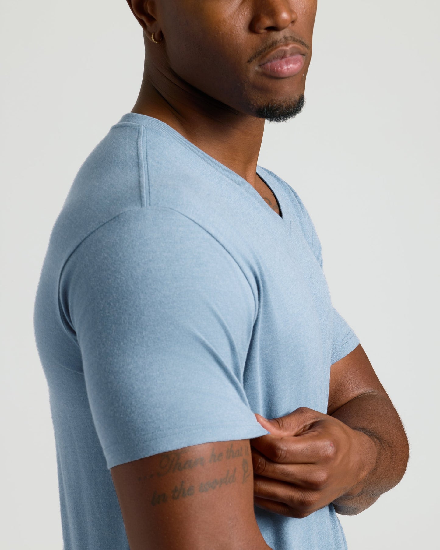 Heather Indigo Tall Short Sleeve Classic V-Neck