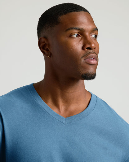 Indigo Tall Short Sleeve Classic V-Neck